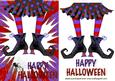 Pair of Witches Legs in Red, with Spider