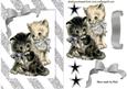 Cute Pair of Kitties with Silver Bows