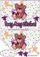 A Beary Merry Christmas on Pink Star Envelope