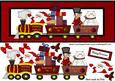 Welcome on Board the Santa Train in Red Frame