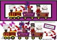 Welcome on Board the Santa Train in Pink Frame