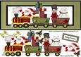 Welcome on Board the Santa Train in Gold Frame