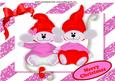 Cute Little Mice with Santa Hats on in Pink Frame A4