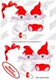 Cute Mice with Santa Hat on in Silver Frame A5