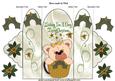 Christmas Teddy in Gold Teacup with Holly Trifold