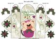 Christmas Bear in Pink Teacup with Holly Trifold