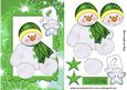 Snowman with Cheeky Star in Green Frame