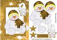 Snowman with Cheeky Star in Gold Frame