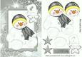 Snowman with Cheeky Star in Silver Frame