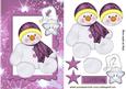 Snowman with Cheeky Star in Pink Frame