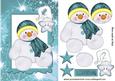 Snowman with Cheeky Star in Turq Frame