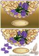 Beautiful Purple Roses, with Dove, on Scalloped Envelope