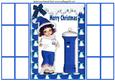 Letter to Santa, with Little Girl in Blue French Gatefold