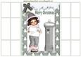 Letter to Santa Little Girl in Silver, French Gatefold