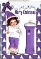 Letter to Santa Little Girl in Purple A4