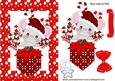 Pocket Mouse with Cheeky Star in Red Snow Frame