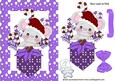 Pocket Mouse with Cheeky Star in Purple Snow Frame