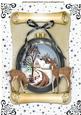 Beautiful Christmas Scene in Silver Bauble A4
