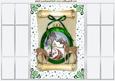 Beautifulchristmas Scene in a Green Bauble French Gatefold