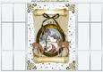 Beautiful Christmas Scene in Gold Bauble French Gatefold