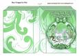 White Horses in a Green Plaque, Folded A4 Book