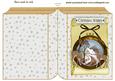 Beautiful Christmas Scene with Deers in Gold Folded Book