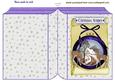 Beautiful Christmas Scene with Deers in Purple Folded Book
