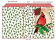 Lovely Red Cardinal in Oval Frame Book Fold