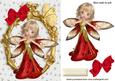 Strawberry Winter Faerie in Gold Ornate Frame