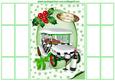 Snow Covered Vintage Car with Wine French Gatefold