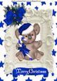 Koala Bear in Blue in Ornate Frame A4