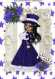 All Wrapped Up for Winter in Purple in Ornate Frame A4
