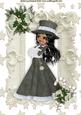 All Wrapped Up for Winter in Silver in Ornate Frame A4