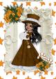 All Wrapped Up for Winter in Gold in Ornate Frame A4