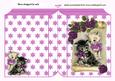 Cute Kittens with Pink Roses on a Scroll Folded Book