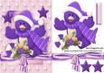 Little Purple Bird in Rainbow Colours in Star Frame