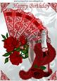 Ladies Rose Fan and Champers for Birthday