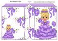 Pretty in Purple with Butterflies and Bows Folded Book A5