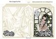 Pretty Lady with Silver Roses in Window Frame Folded Book