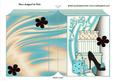 Ladies Shoe with Accessories in Funky Turq Folded Book