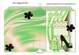 Ladies Shoe with Accessories in Funky Green Folded Book