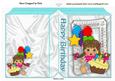 Happy Birthday Little Girl with Coloured Balloons , Book
