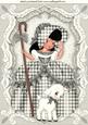 Little Bo Peep in Silver with Little Lamb A4