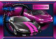 Funky Pink/black Sports Cars in Steampunk Frame Fathers Day