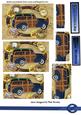 1948 Blue Woody Car in Steampunk Frame Pyramids