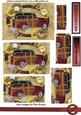 1948 Red Woody Car in Steampunk Frame Pyramids