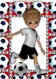 Football Crazy in Red A4
