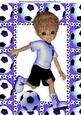 Football Crazy in Purple A4
