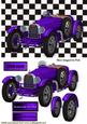 Purple 1926 Grand Prix Sports Racing Car