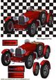 Red Grand 1926 Prix Vintage Sports Racing Car